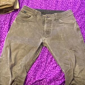 Men's dark grey kuhl hiking pants.